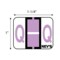 Nevs Tabbie - Filing Labels - Large - Letter Q 1" x 1-1/4" Violet XA-T-Q - alternate 2